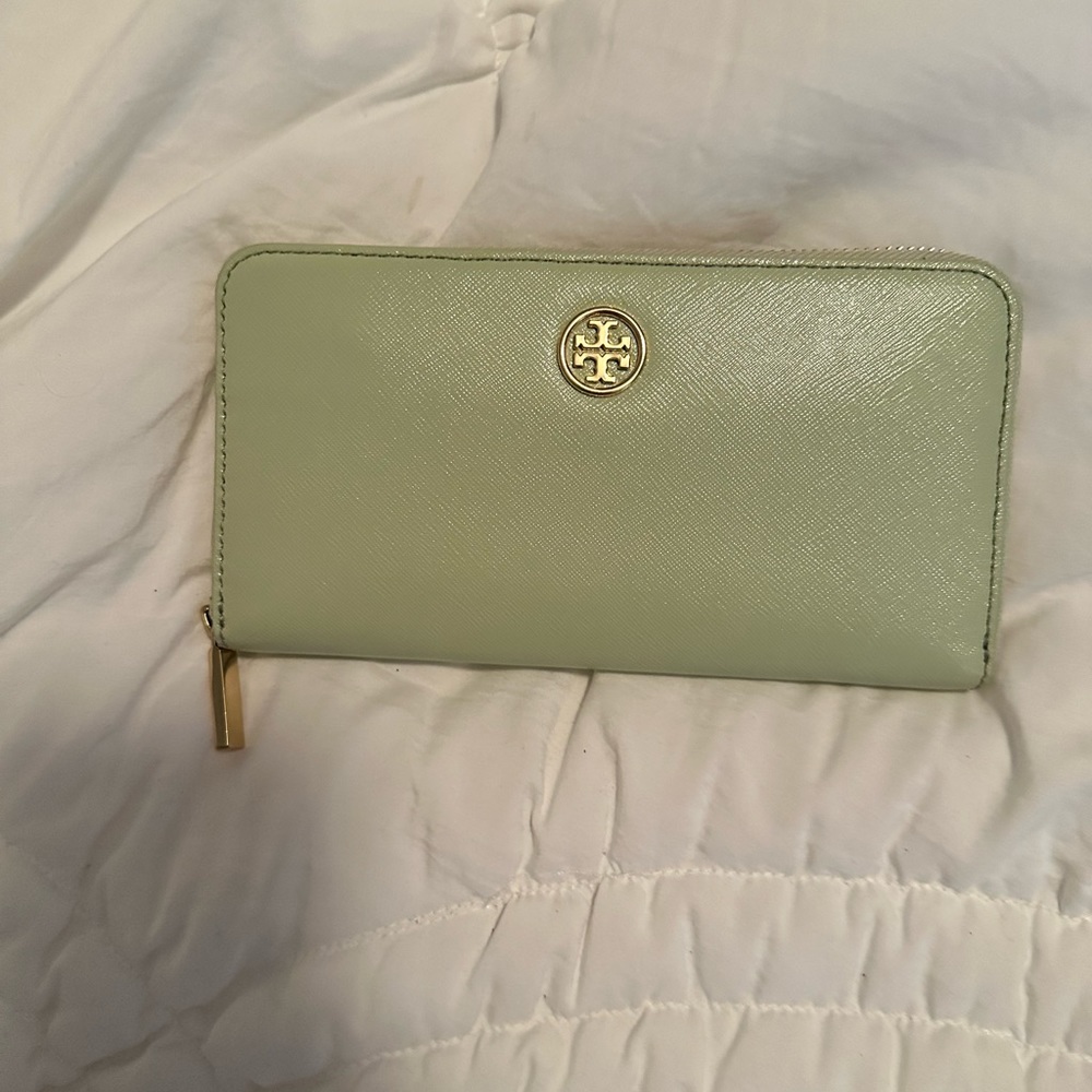Mint Green Tory Burch Wallet